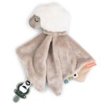 Doudou plat attache - sucette sheepy sable
