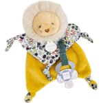 Doudou attache - sucette boh'aime lion (20 cm)