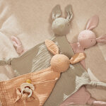 Doudou attache sucette bunny ears wild rose