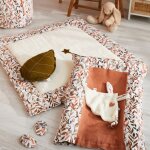 Doudou attache sucette caramel forest lapin petit c?ur (35 x 25 cm)