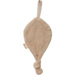 Doudou attache sucette feuille biscuit