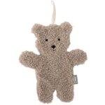 Doudou attache sucette teddy bear olive green