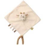 Doudou attache sucette teddy girafe ecru