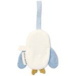 Doudou attache - t�tine en gaze de coton chouette forest friends