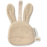 Doudou attache - t�tine en gaze de coton lapin
