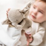 Doudou c�lin fanfan l'�l�phant blanc cr�me (27 cm)