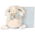 Doudou lapin bonbon bleu gris (25 cm)