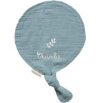 Doudou ballon vert amande (personnalisable)
