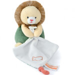 Doudou plat pantin lion couleurs savane (15 cm)