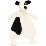 Doudou plat bashful chien noir et cr�me (20 cm)