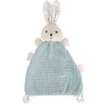 Doudou plat lapin bleu colombe k'doux Doudou plat lapin bleu colombe k'doux