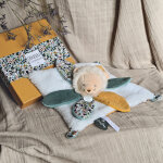 Doudou plat p�tale lion boh'aime (27 cm)