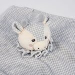 Doudou plat vache little bloom gris