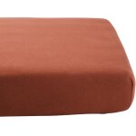 Drap housse en coton bio terracotta (70 x 140 cm)