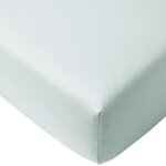 Drap housse en jersey vert de gris (60 x 120 cm)