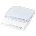 Lot al�se et drap housse blanc - light blue (70 x 140 cm)