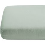Drap housse satin de coton bio tilleul (70 x 140 cm)
