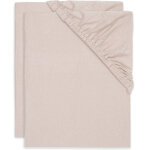 Lot de 2 draps housses en jersey wild rose (60 x 120 cm)