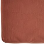Drap housse pur coton terracotta (70 x 140 cm)