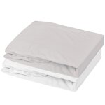 Lot al�se et drap housse blanc - souris (70 x 140 cm)