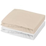 Lot de 2 draps housses en jersey blanc - nude (70 x 140 cm)