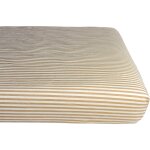 Drap housse percale de coton ray� ambre (60 x 120 cm)