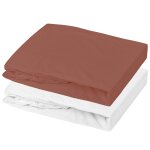 Lot al�se et drap housse blanc - tomette (60 x 120 cm)