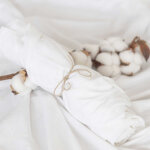 Drap housse de berceau en coton bio blanc (40 x 80 cm)