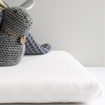 Drap housse de berceau en coton bio blanc (40 x 80 cm)