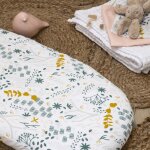 Drap housse en coton bio yukari douceur original pour landau (72 x 33 cm)