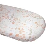 Drap housse en coton bio yukari peach pour landau (72 x 33 cm)