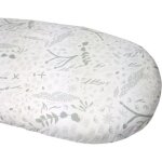 Drap housse en coton bio yukari tilleul pour landau (72 x 33 cm)