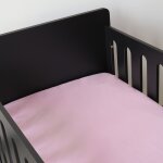 Drap housse en coton rose (40 x 80 cm)