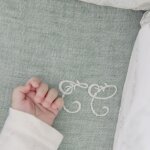 Drap housse feuillage vert