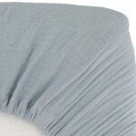Drap housse en gaze de coton bleu vintage (60 x 120 cm)