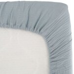 Drap housse en gaze de coton bleu vintage (70 x 140 cm) Drap housse en gaze de coton bleu vintage (70 x 140 cm)