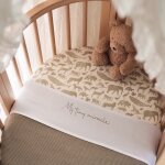 Drap housse en jersey animals olive green (40 x 80 cm)