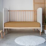 Drap housse en jersey caramel (70 x 140 cm)