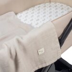 Drap - housse pour nacelle + lange botton fleurs