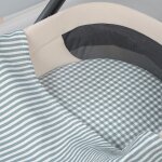 Drap housse pour nacelle vichy et lange pralin� rayures matcha