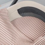 Drap housse pour nacelle vichy et lange pralin� rayures moka