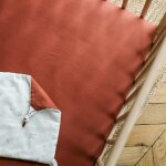 Drap housse pur coton terracotta (70 x 140 cm)