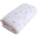 Drap housse rose lapinou (70 x 140 cm)