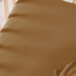 Drap housse satin de coton bio ambre (60 x 120 cm)