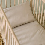 Drap housse satin de coton bio lin (60 x 120 cm)