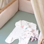 Drap housse vert argile (60 x 120 cm)