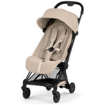 Duo co?a 2026 poussette ultra - compacte avec nacelle pliable et ch�ssis matt black cozy beige