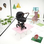 Duo co?a 2026 poussette ultra - compacte avec nacelle pliable et ch�ssis rose gold sepia black
