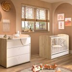 Duo lit 60x120 cm et commode 3 tiroirs ch�taignier naturel basile