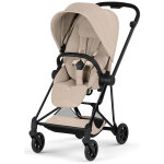 Duo mios 2026 poussette citadine avec nacelle pliable et ch�ssis matt black cozy beige